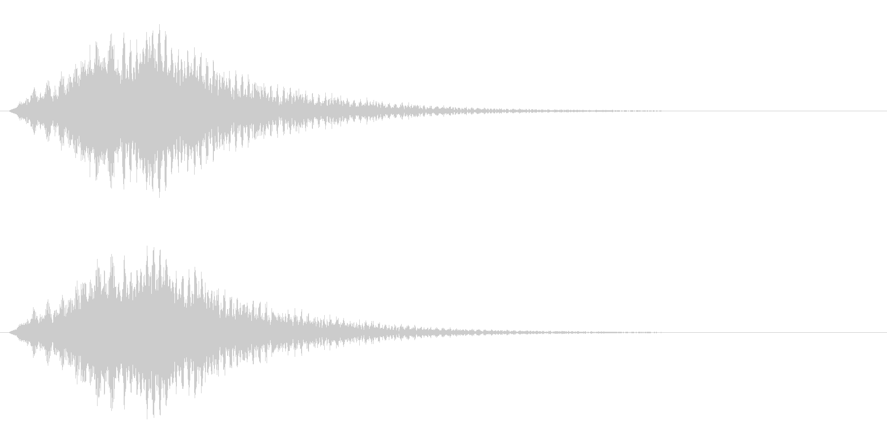 サスペンス的音の未再生の波形