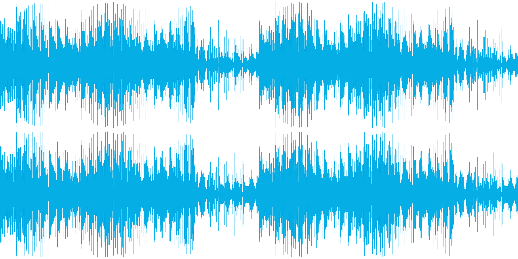 【ハワイアンな雰囲気のBGM】の再生済みの波形