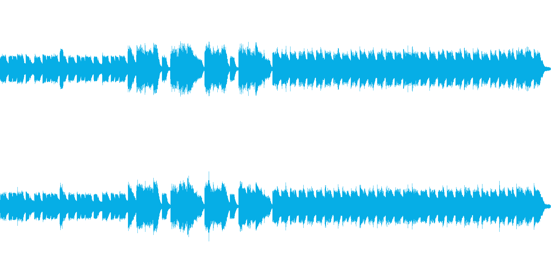 かわいい楽しいほのぼのファミコン風な曲の再生済みの波形