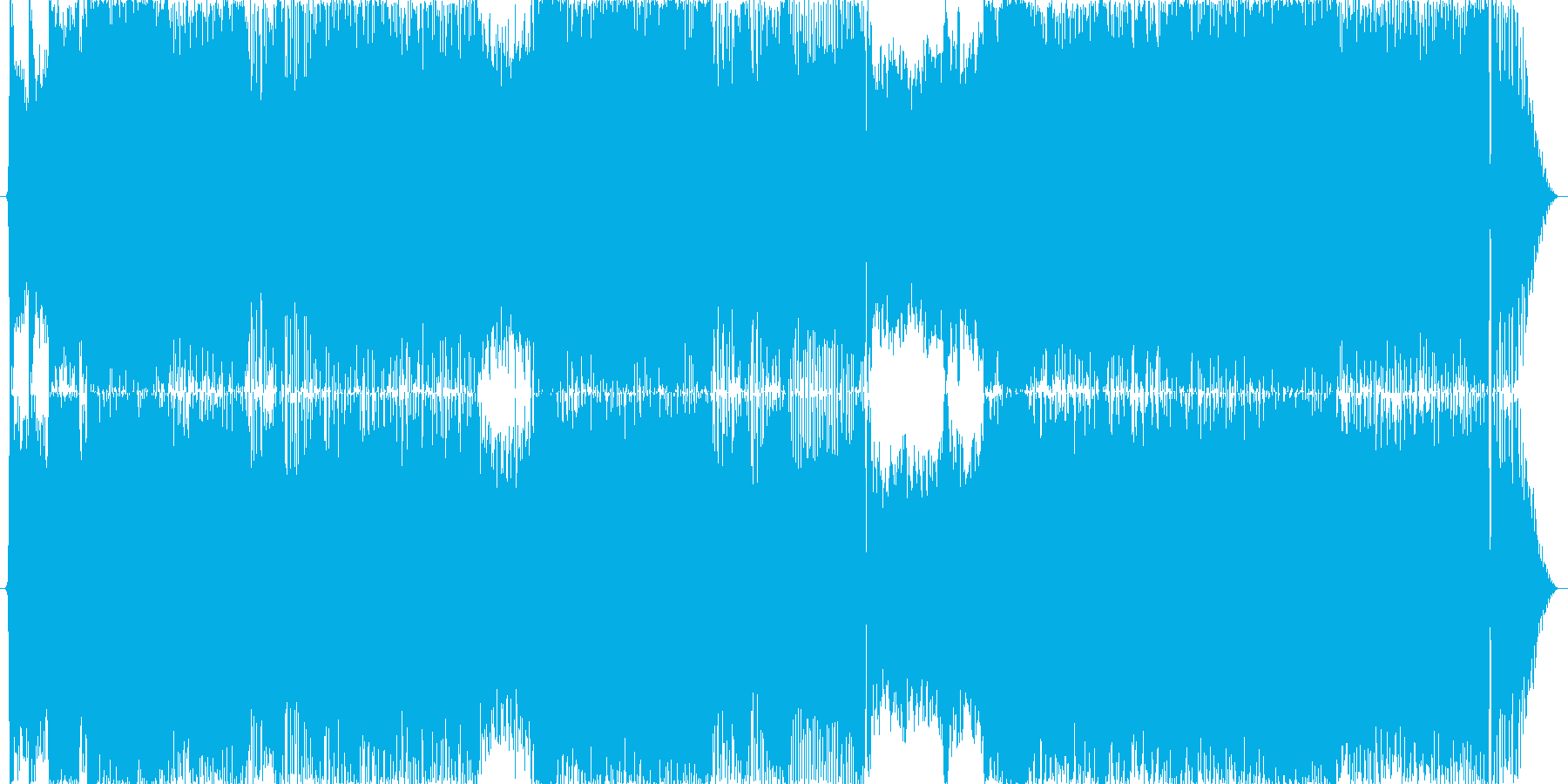 映画音楽などに使える疾走感のある壮大な曲の再生済みの波形