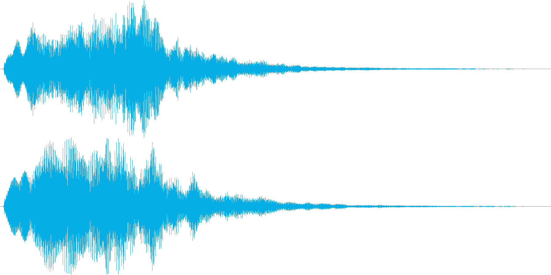 ふわふわ・シャラララと広がるシンセ音の再生済みの波形