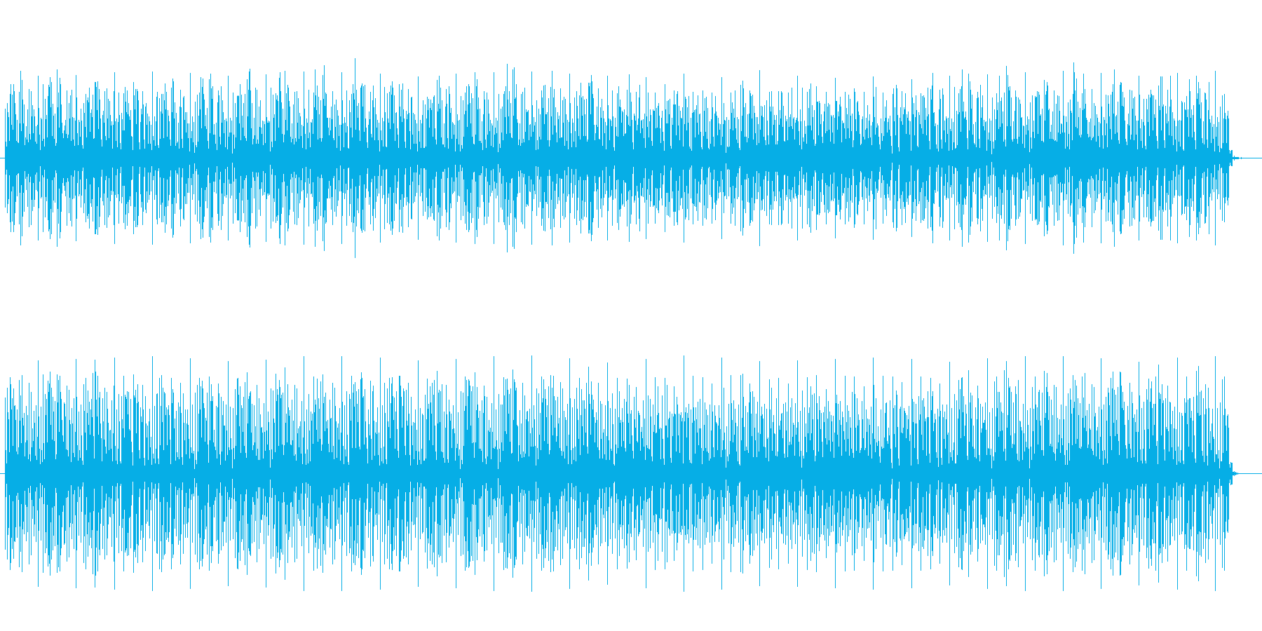 高音の空間的なループのテクノの曲の再生済みの波形