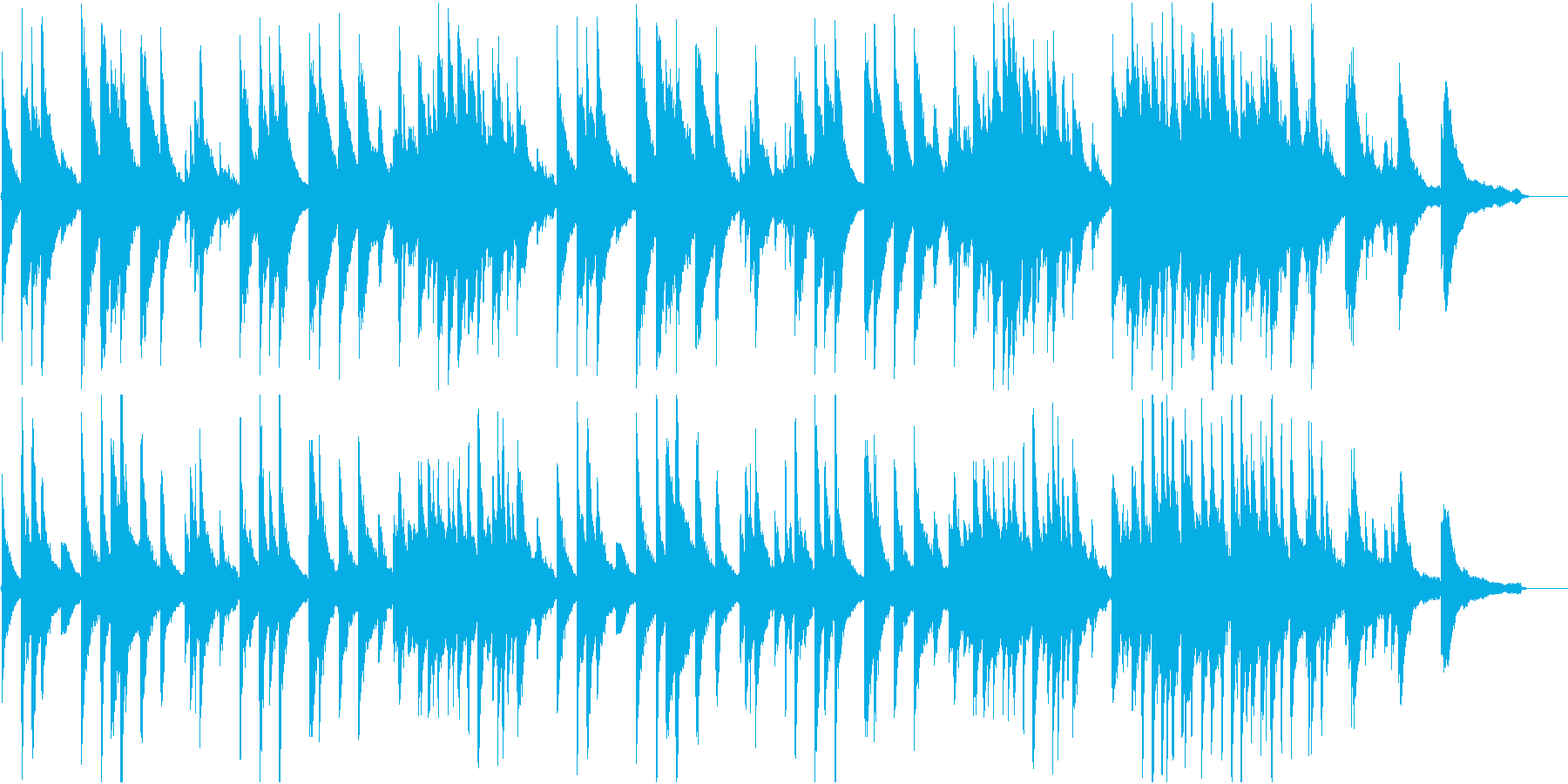 落ち着いたピアノ曲。静寂のイメージの再生済みの波形