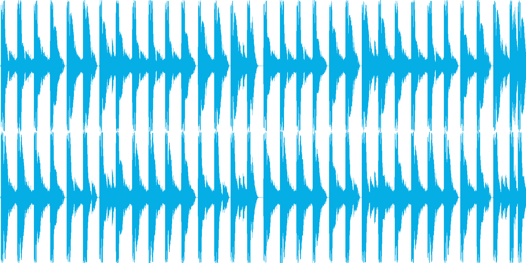 ハウスのリズムを基本にした楽曲です。の再生済みの波形