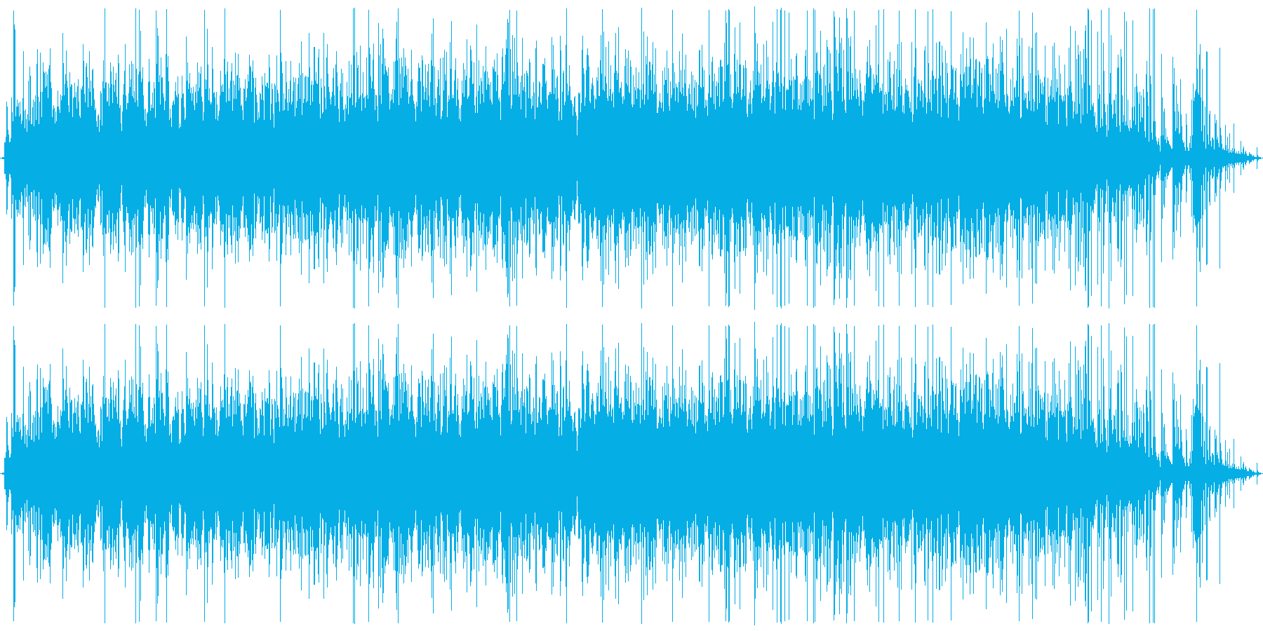 コーヒーの豆を挽く音の再生済みの波形