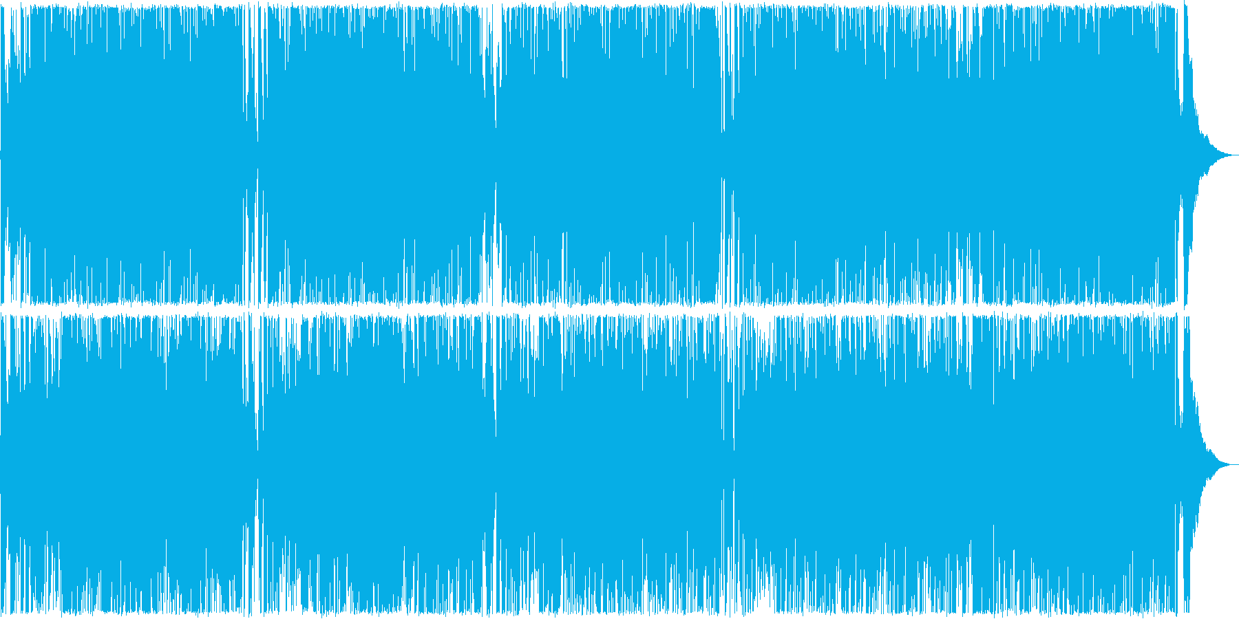 ロックンロール調のギターサウンドの再生済みの波形