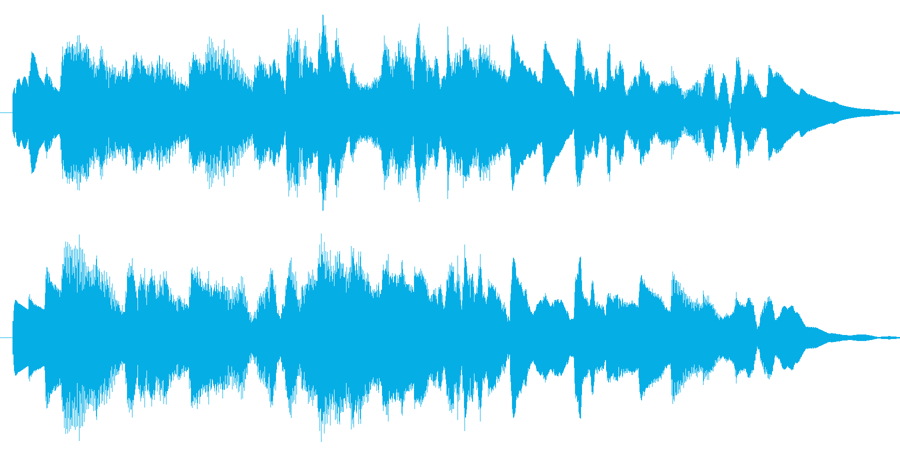 切なく幻想的なオルゴール風の曲の再生済みの波形
