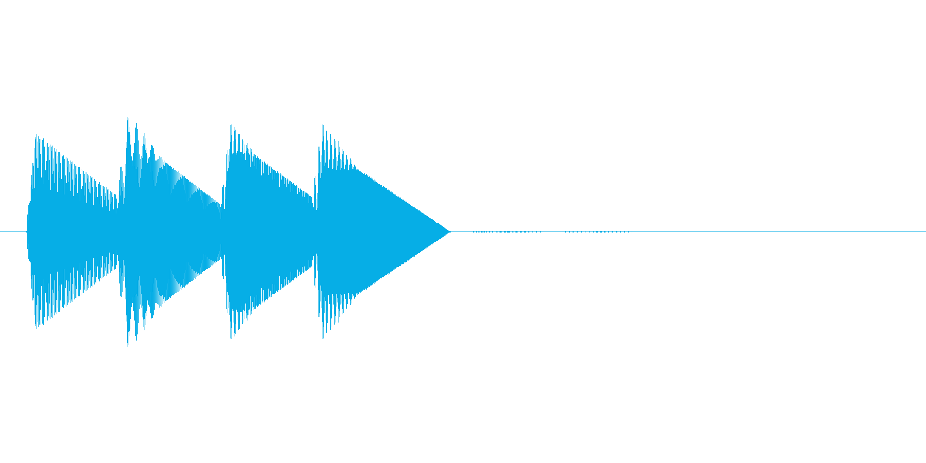 8bitのシステム音ピロロロン↑の再生済みの波形