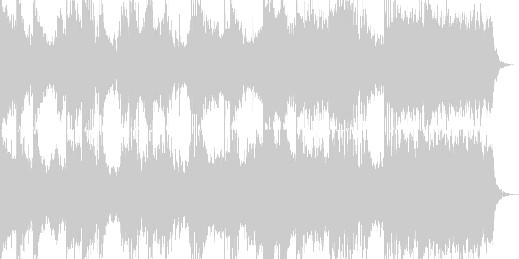 コマーシャル等の短い感動的な音楽の未再生の波形