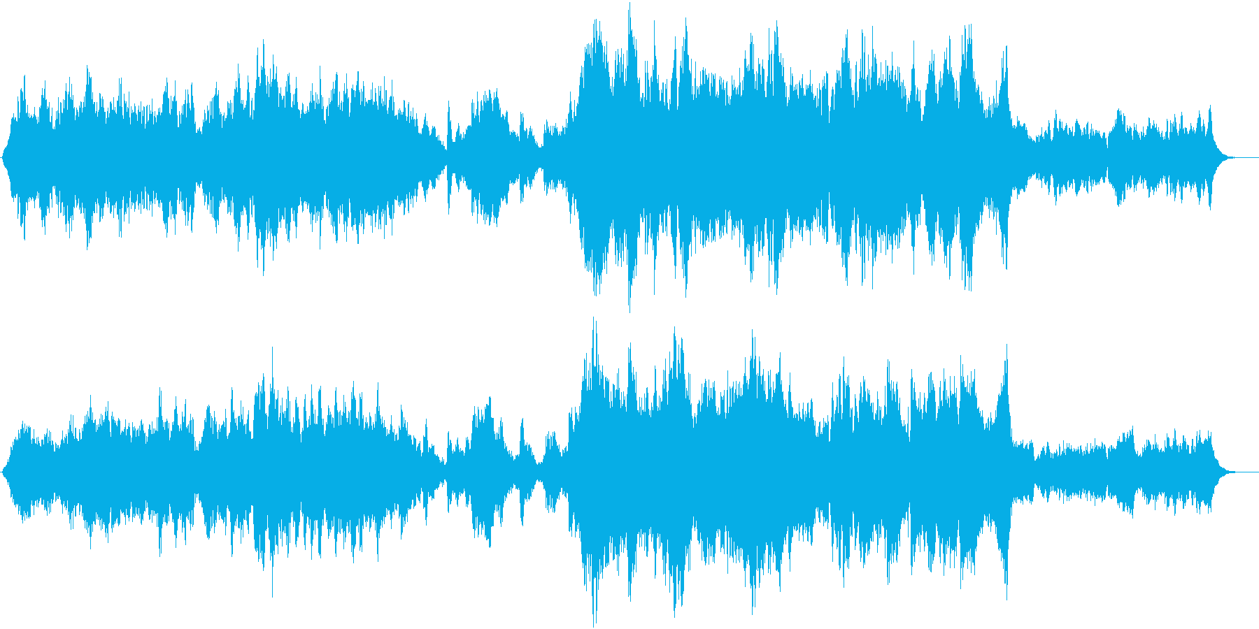 ドラマティックな映像系オーケストラ曲の再生済みの波形