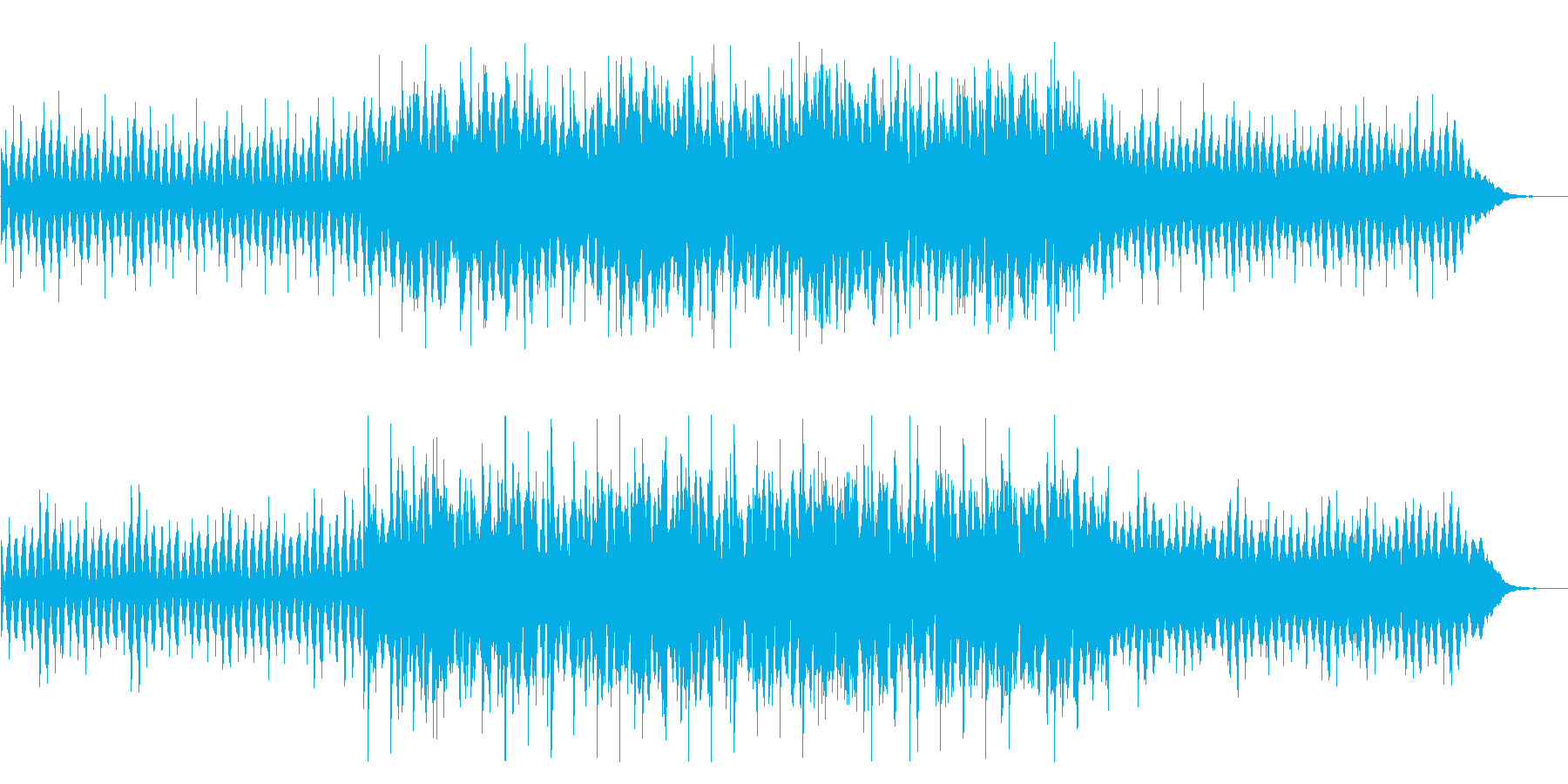 可愛らしい綺麗なピアノ曲の再生済みの波形