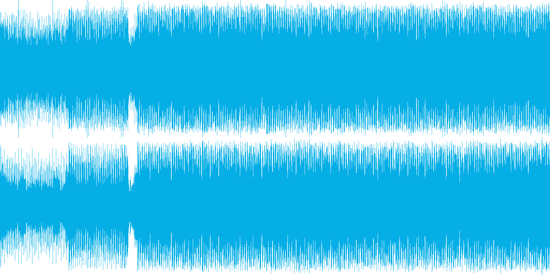 冒険が始まるようなシンセの旋律の曲の再生済みの波形
