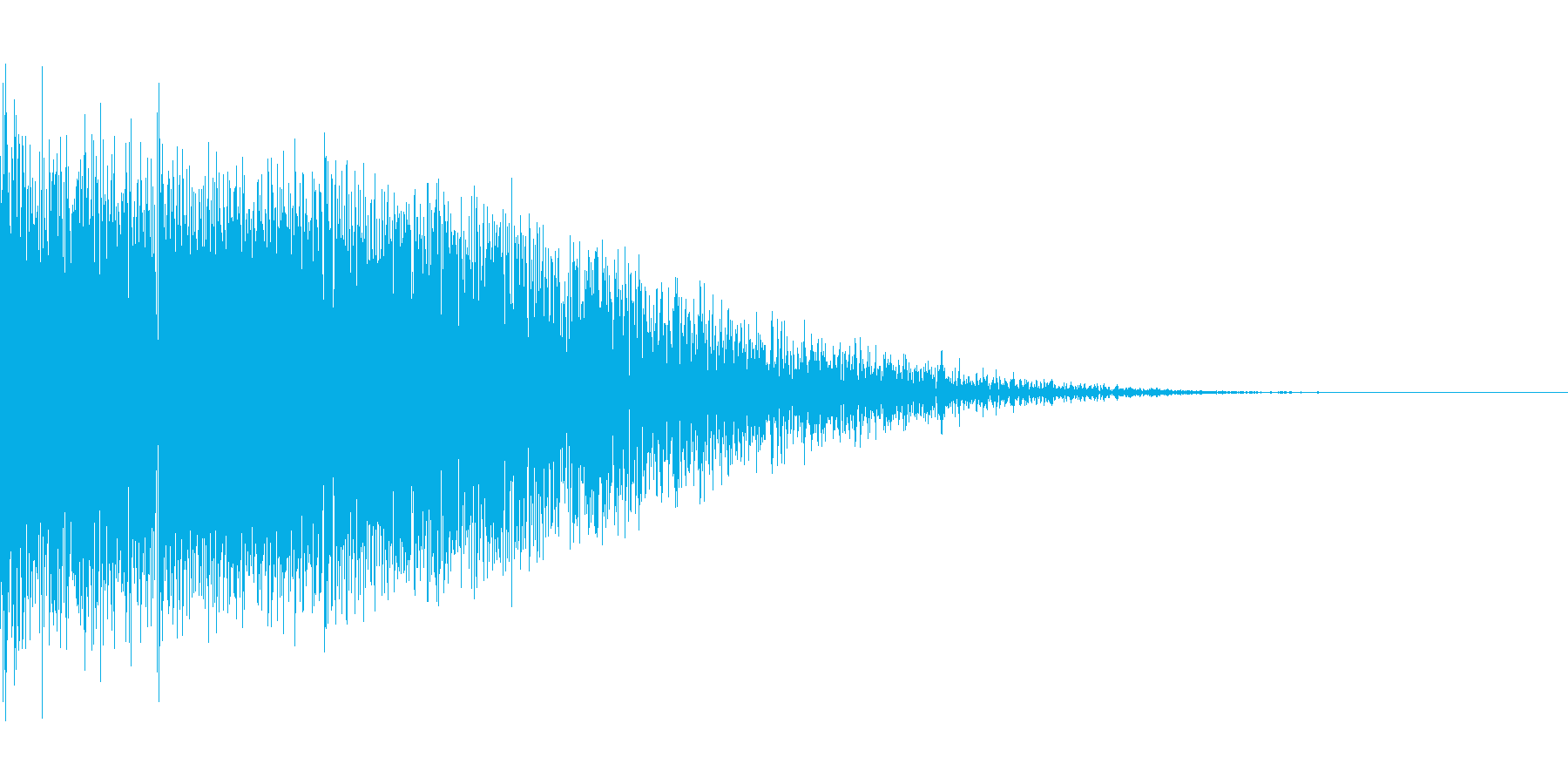 勢いよくはたかれるような効果音の再生済みの波形