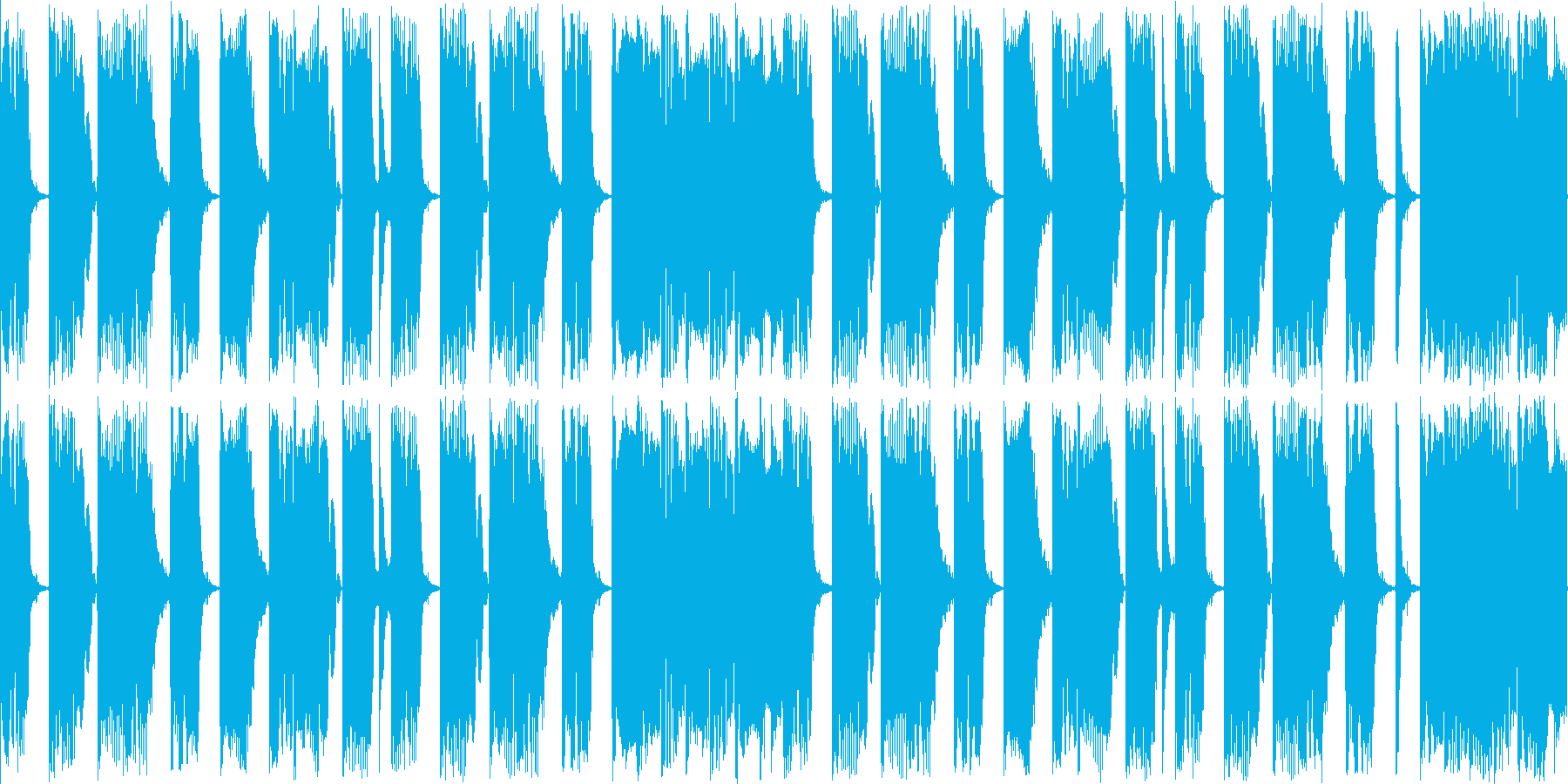 ゲームのBGM用に作曲したコミカルなル…の再生済みの波形