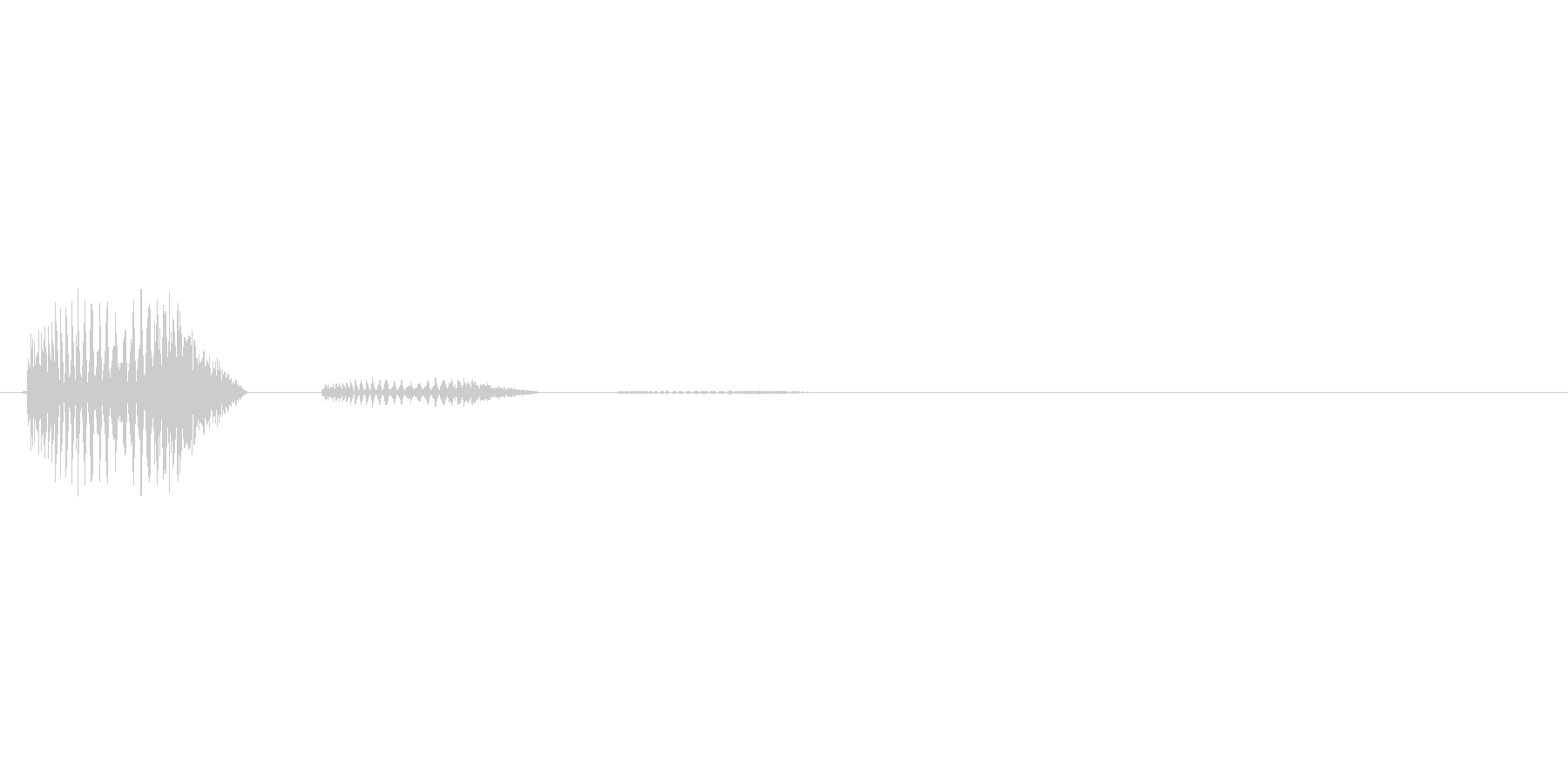 どす。打撃音(残響あり)です。の未再生の波形