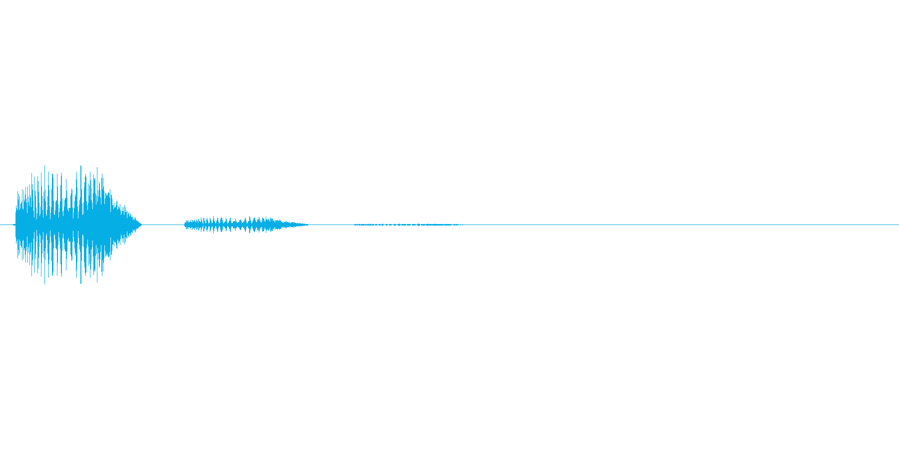 どす。打撃音(残響あり)です。の再生済みの波形
