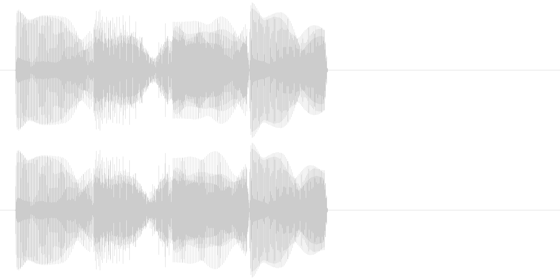 テロリラン(スロットでの確定音)の未再生の波形