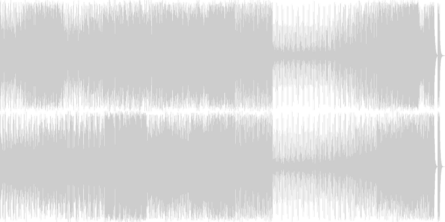 明るく爽やかなアフリカ調の曲の未再生の波形