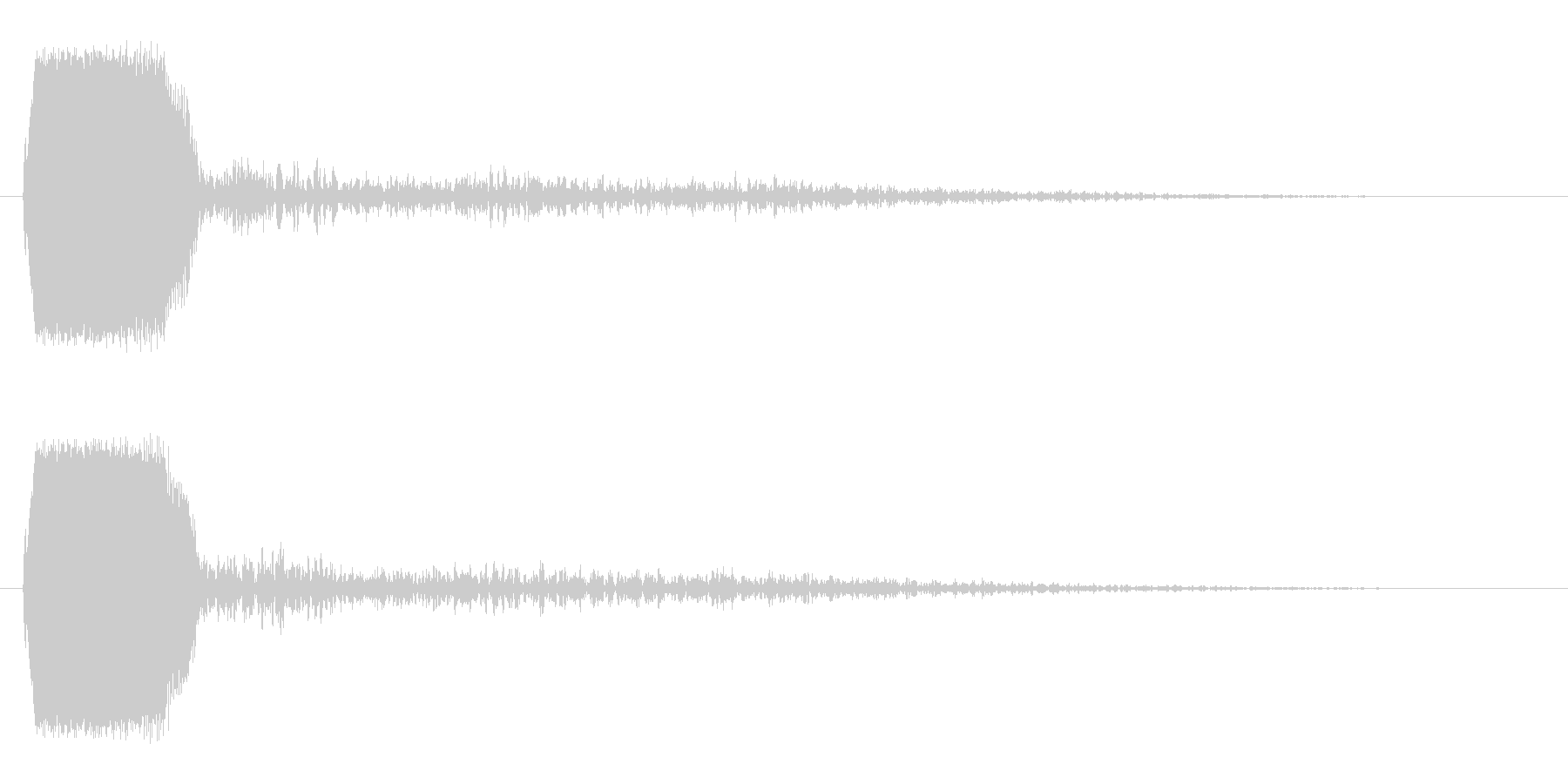 短くて高いさえずりのような音の未再生の波形