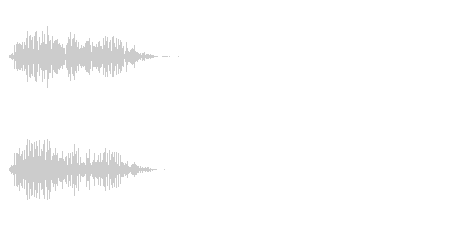 ゾンビのうめき声の未再生の波形