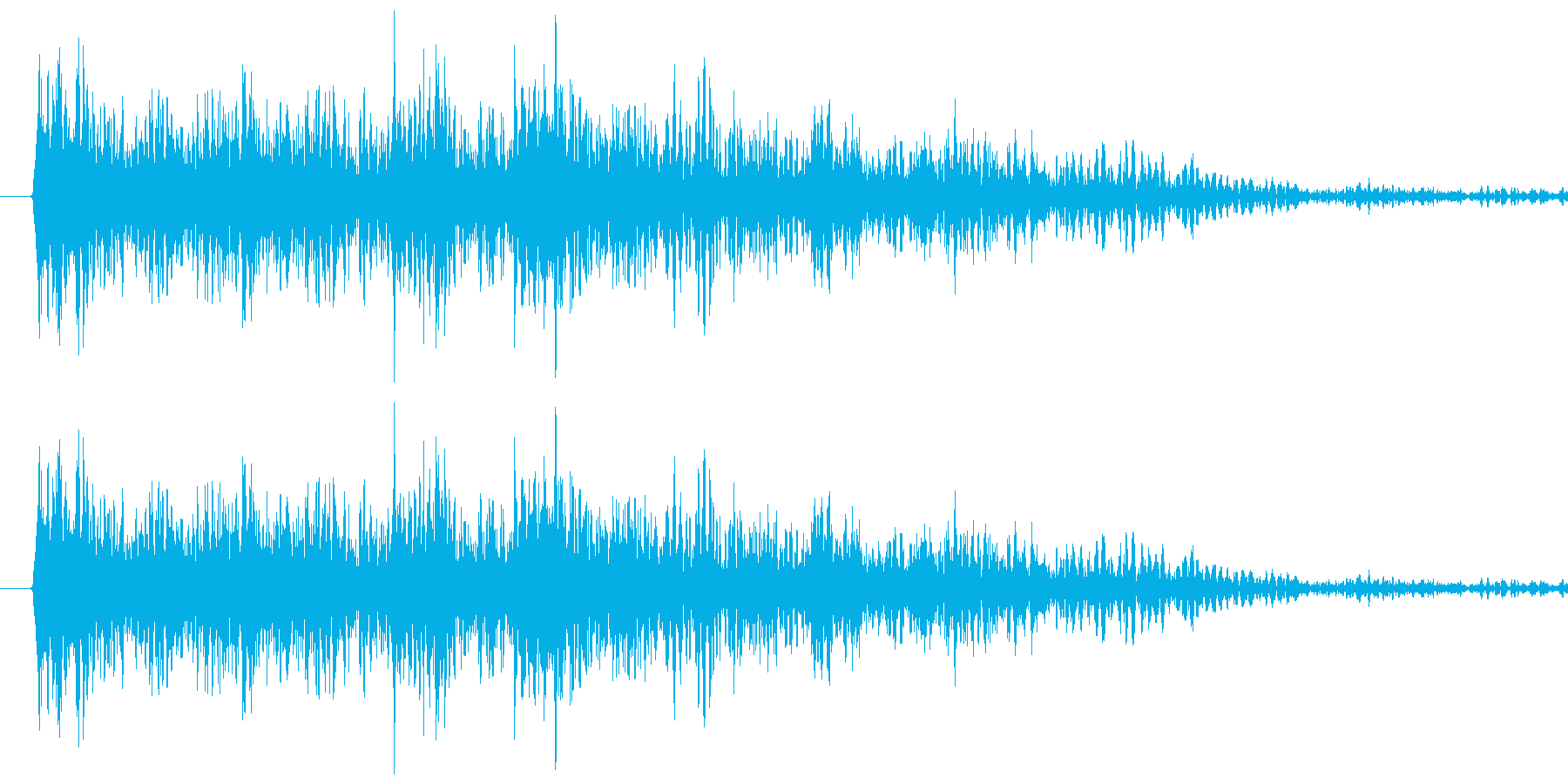 クイズの出題されるときの音の再生済みの波形
