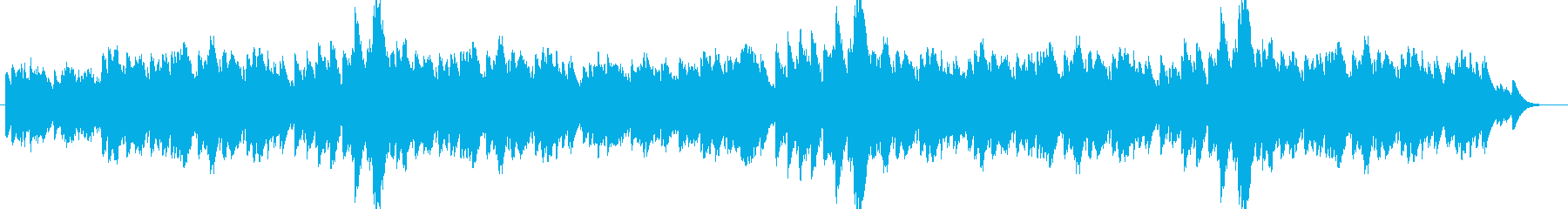 心地よい音色のヒーリングミュージックの再生済みの波形