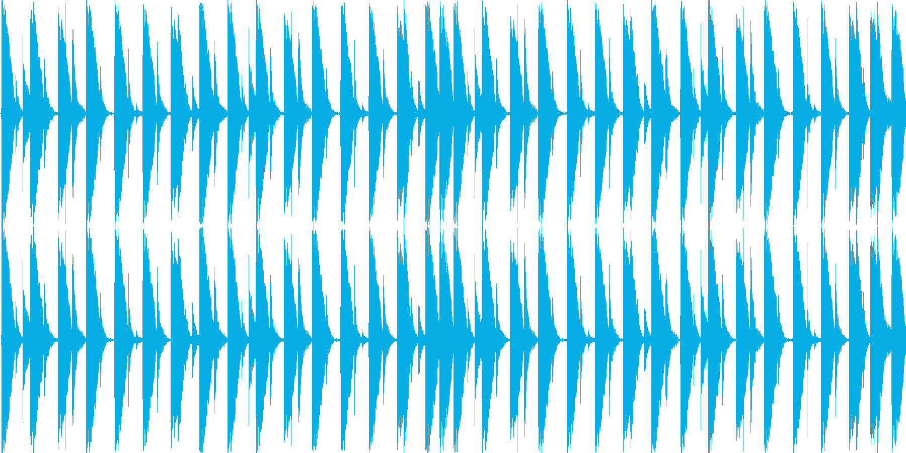 ハウスのリズムを基本にした楽曲です。の再生済みの波形