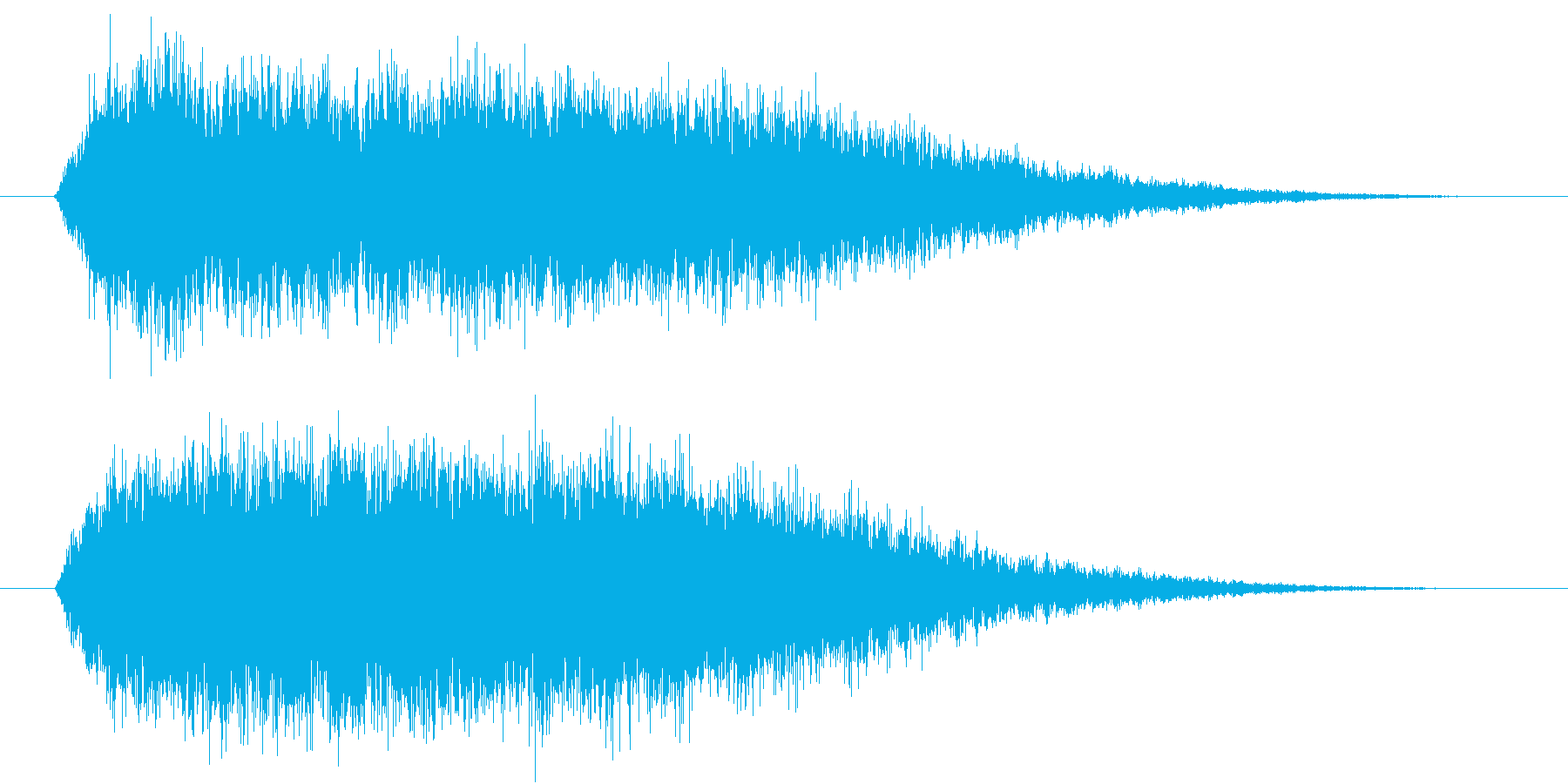 シュワーというシンセ音の再生済みの波形