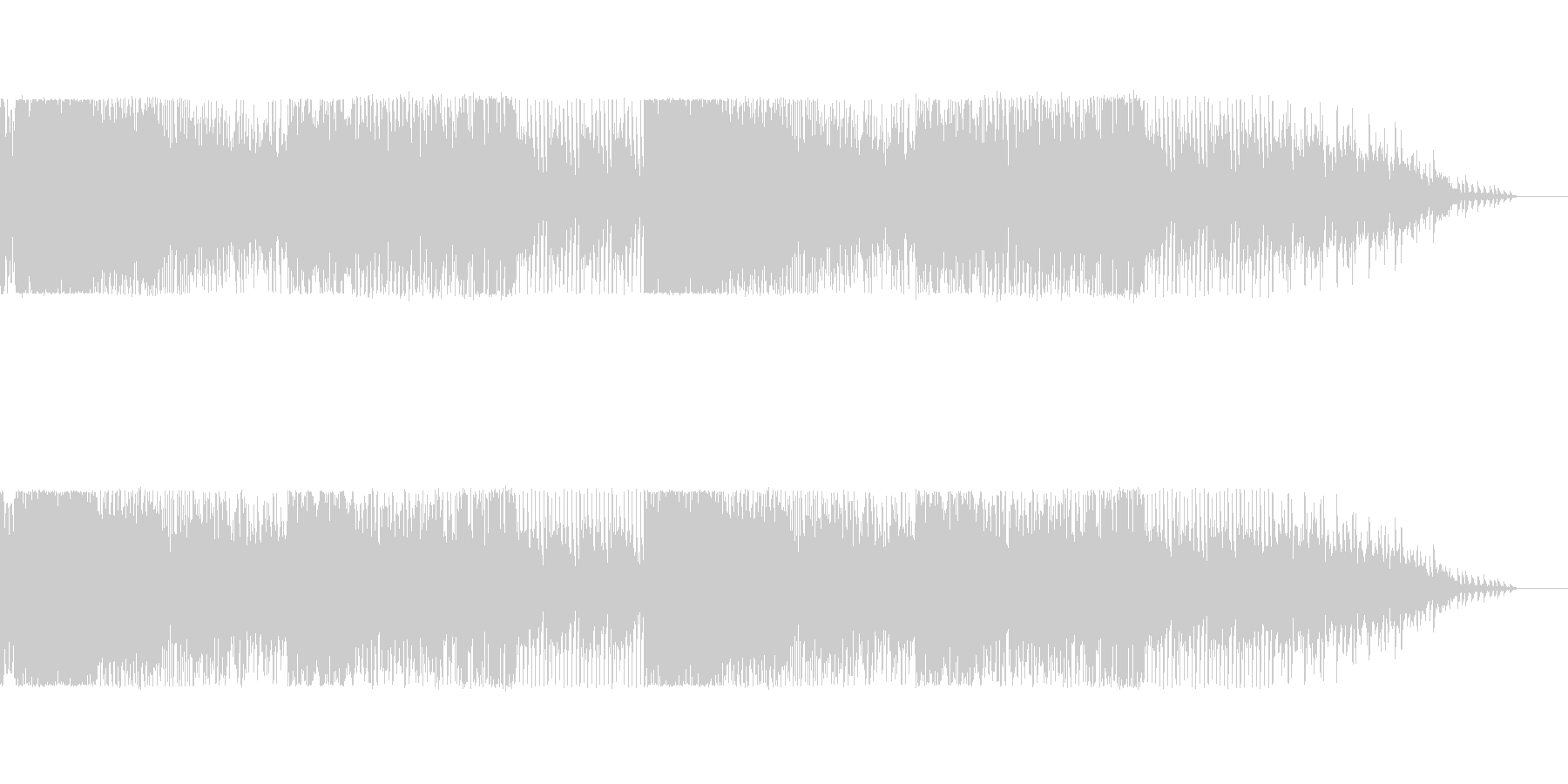 楽しい曲の未再生の波形