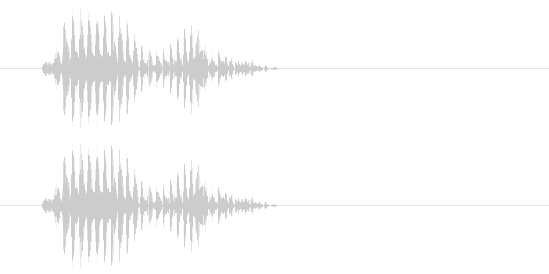 ギュ(サンダルで少し滑った音)の未再生の波形