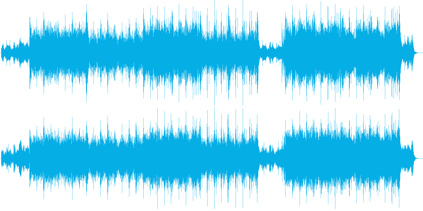 壮大で神秘的な和を感じるシンセの曲の再生済みの波形