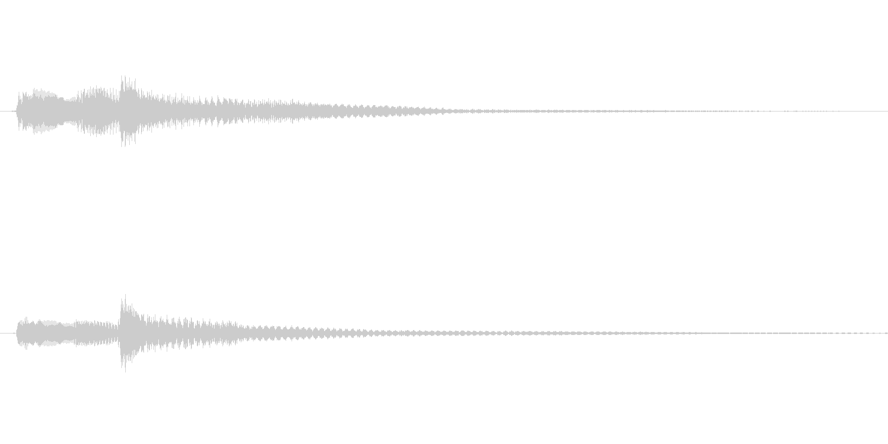 日本風の決定音「テロリン」の未再生の波形
