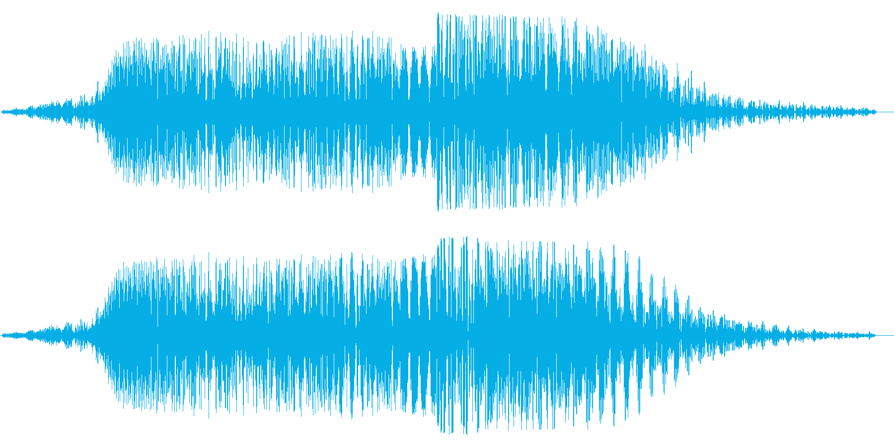ブーンゴワーン(電子音とこもり音の合体)の再生済みの波形