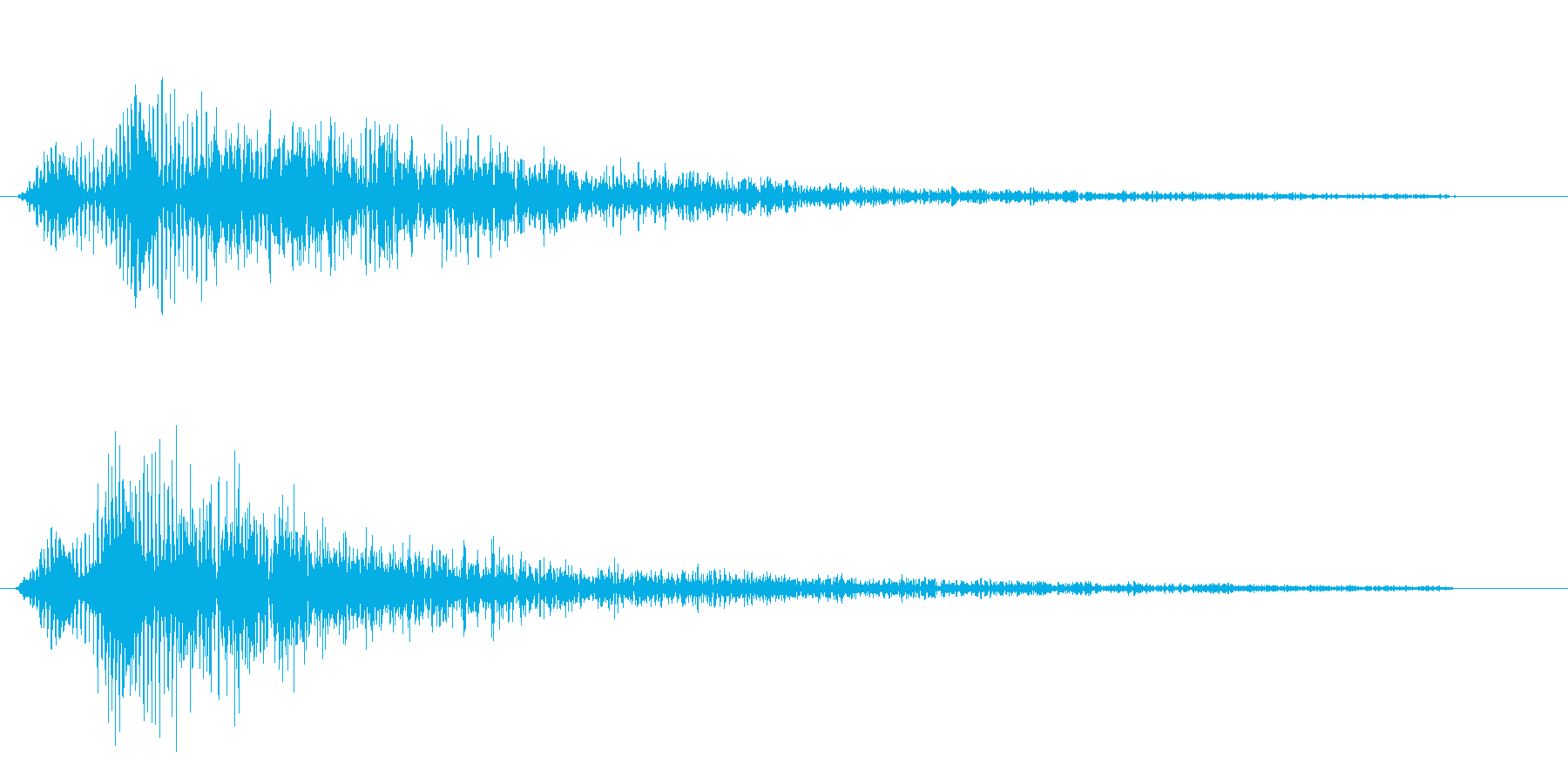 デュルルーン(ブレーキのかかった様な音)の再生済みの波形