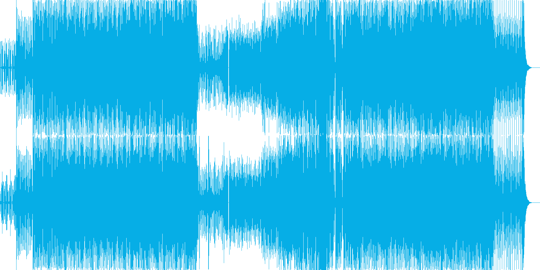 アコギ×ディスコなクール系楽曲の再生済みの波形