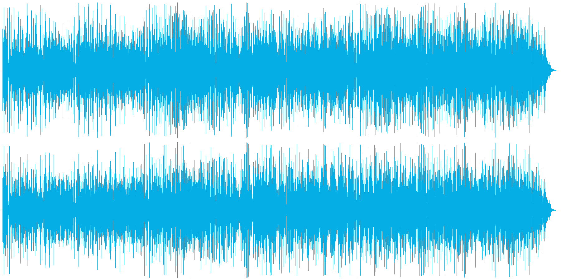ボサノバ調のかわいらしい曲の再生済みの波形