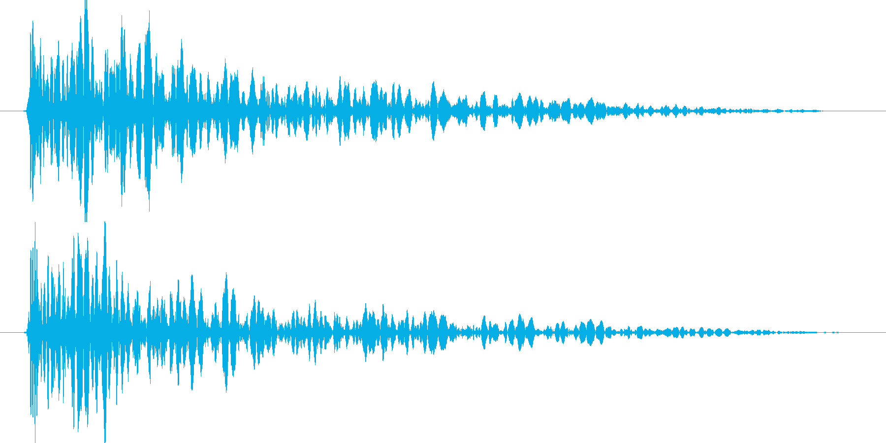ドーン (ブロックが落下する音) 01の再生済みの波形