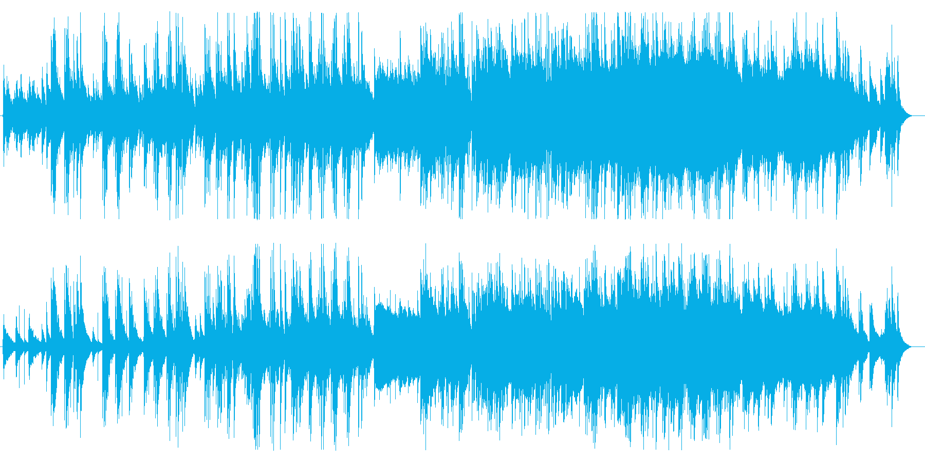 落ち着きのあるおだやかなギターの曲の再生済みの波形