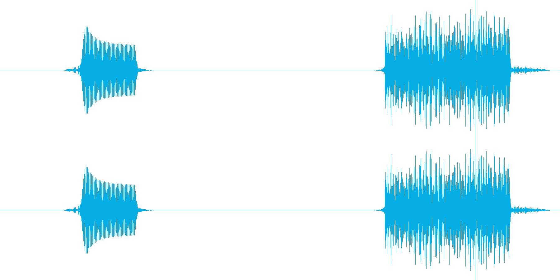 ぽちっ(ボタンスイッチを押す音)の再生済みの波形