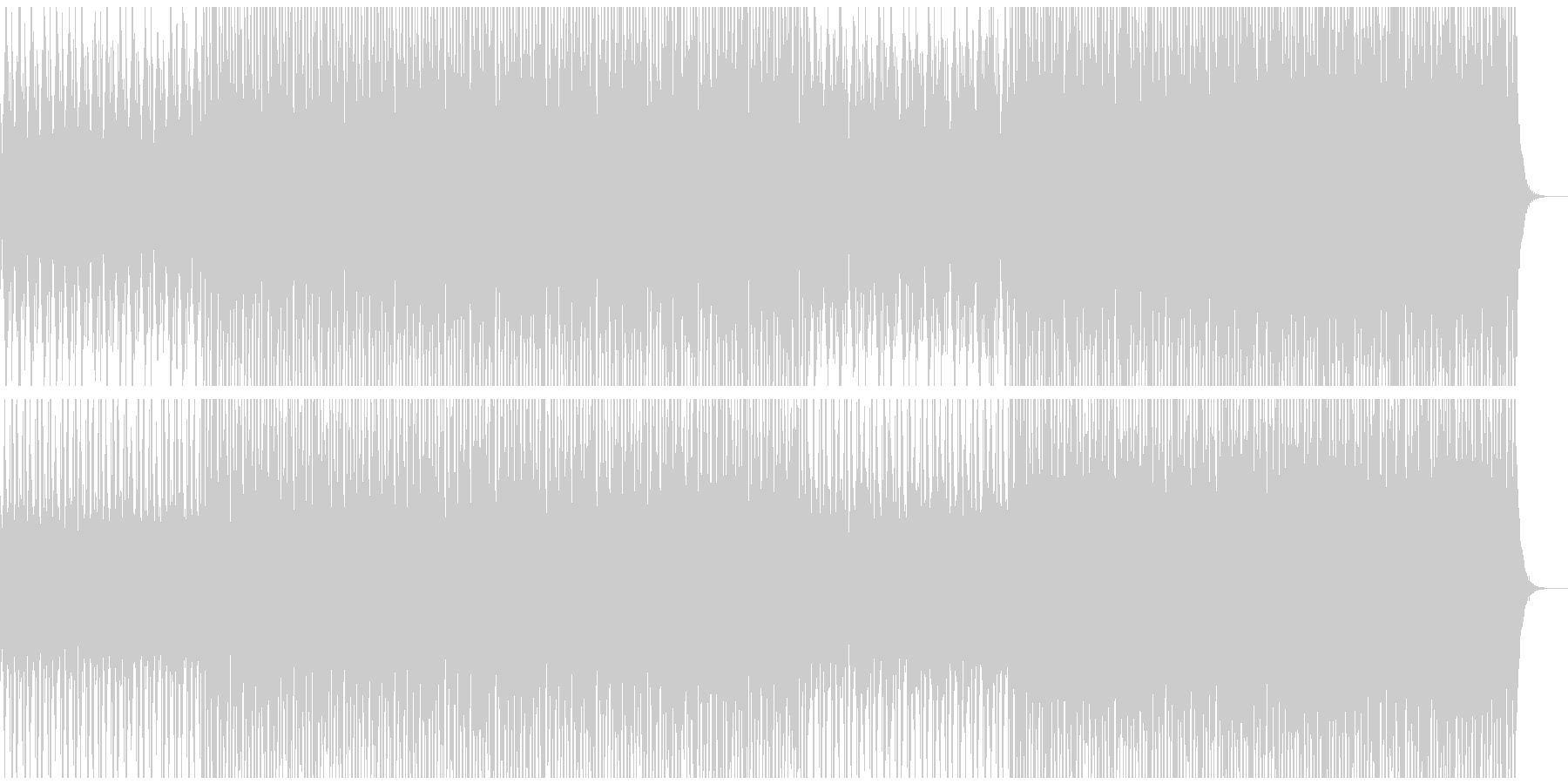 チルアウト系BGM(WAVファイル版)の未再生の波形