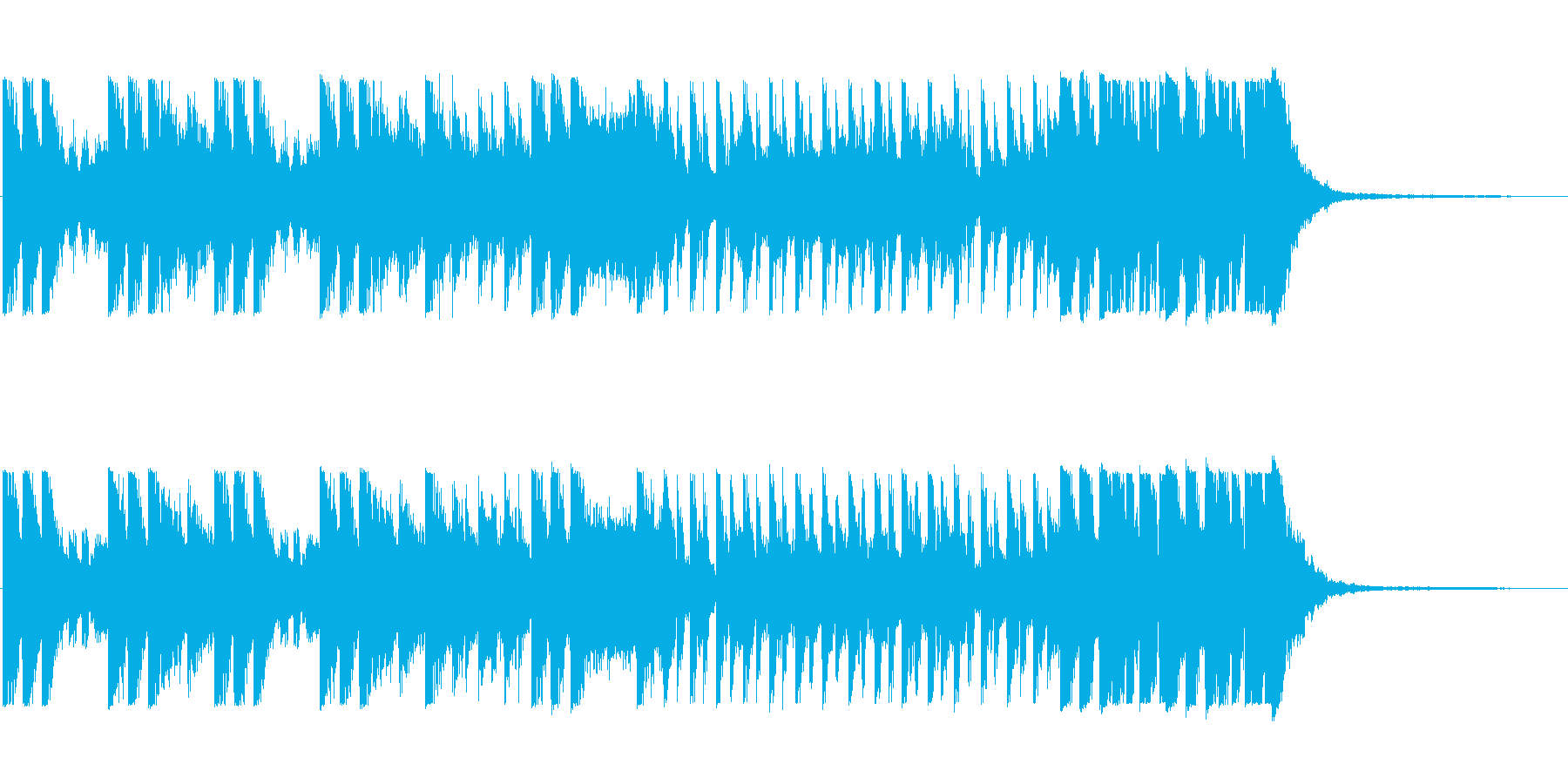 「オケヒットのキメが多めのBGM」の再生済みの波形