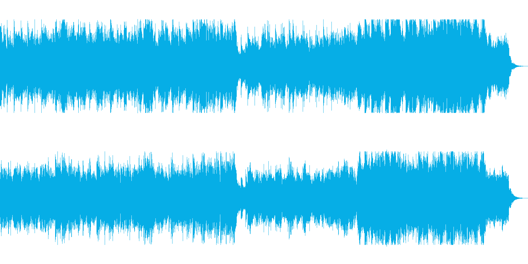 失恋や男女のすれ違いを連想させるピアノ曲の再生済みの波形