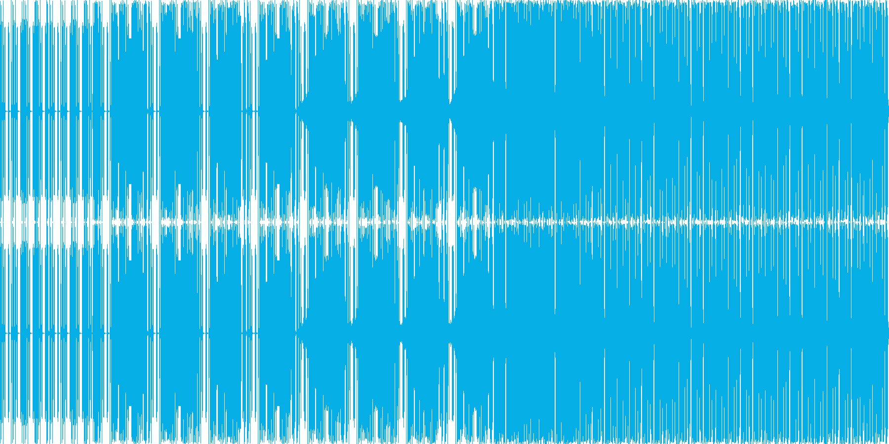 軽快な曲ですの再生済みの波形