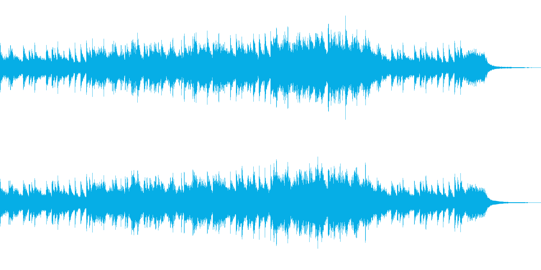 温かくて切ない感じのピアノ曲の再生済みの波形