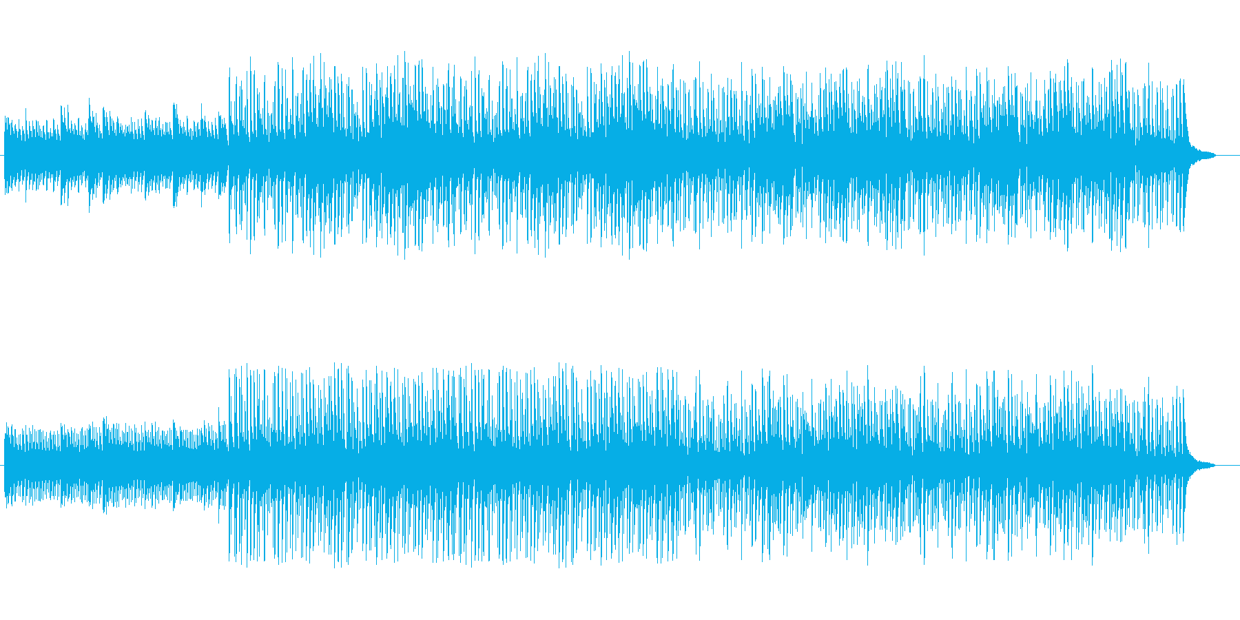 アップテンポで爽やかなピアノ音楽の再生済みの波形