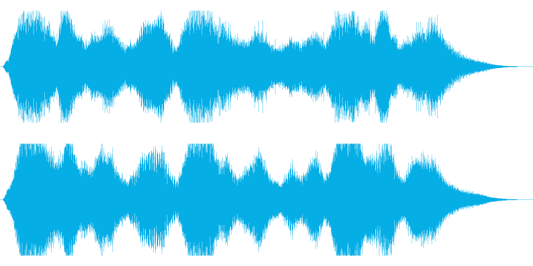 不気味な音の再生済みの波形