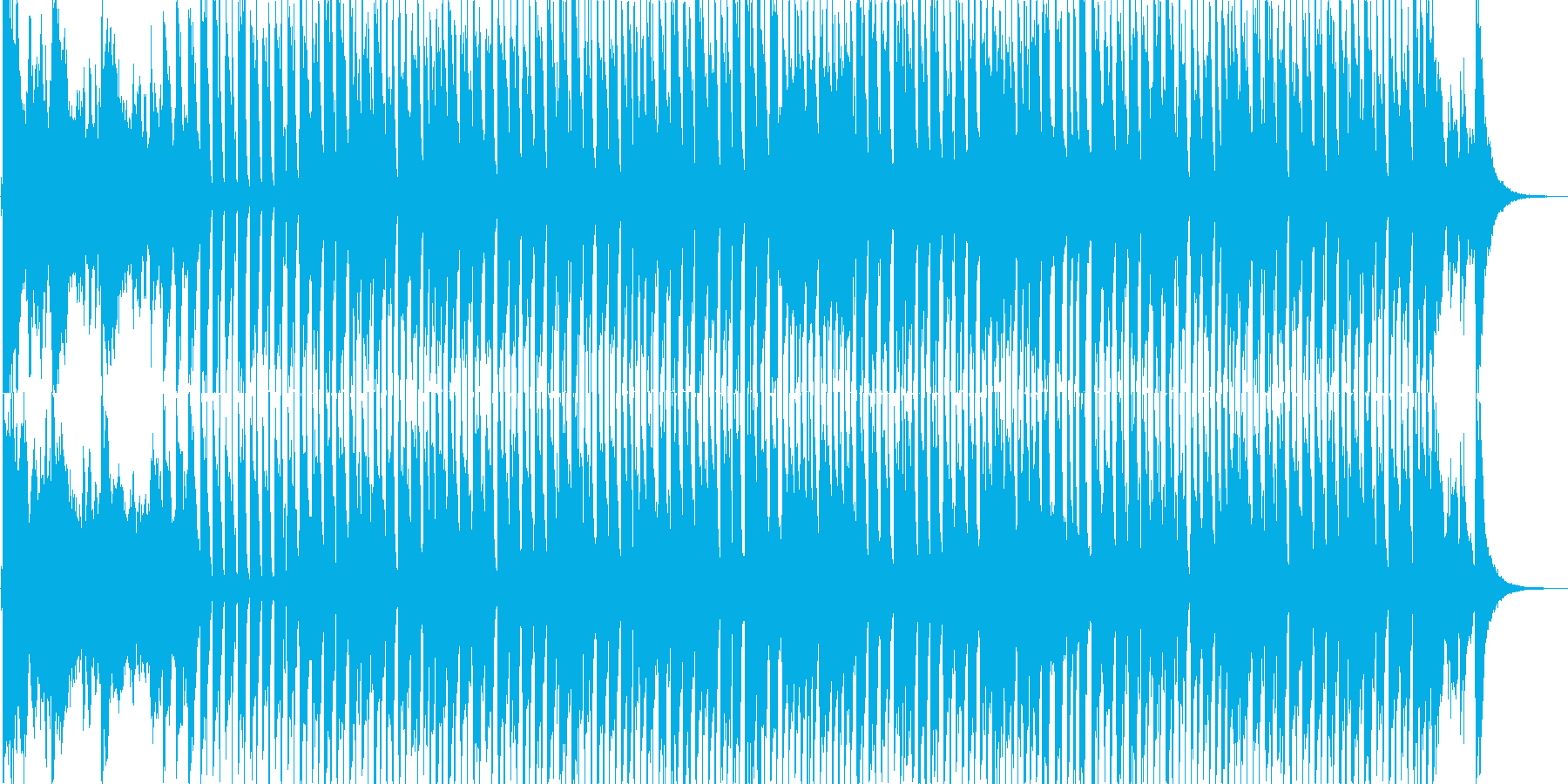 子供向けのわんぱくなBGMの再生済みの波形