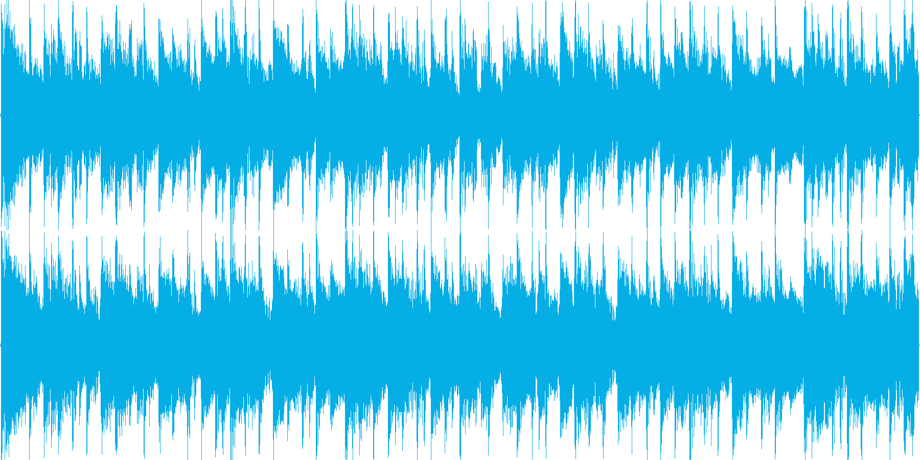 明るい雰囲気の短めのループ楽曲です。の再生済みの波形
