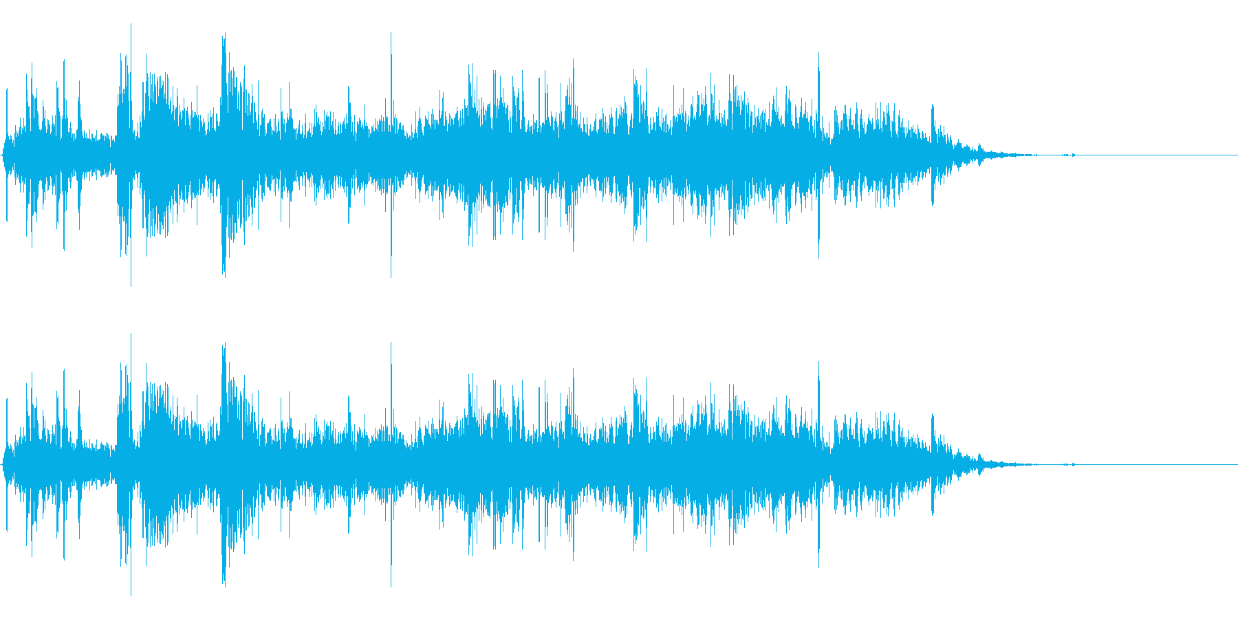 タンバリンの音(しゃん)の再生済みの波形