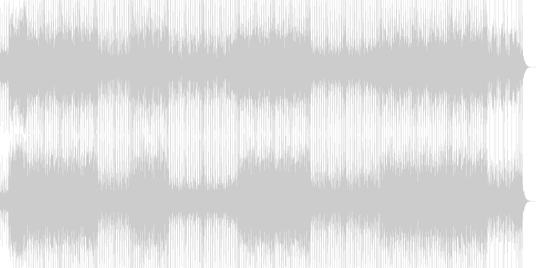 不思議なリズムとコード感のBGMの未再生の波形
